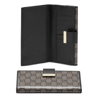 Brun Foncé Gucci Continental Porte-Monnaie Avec Le Détail Boutique En Ligne